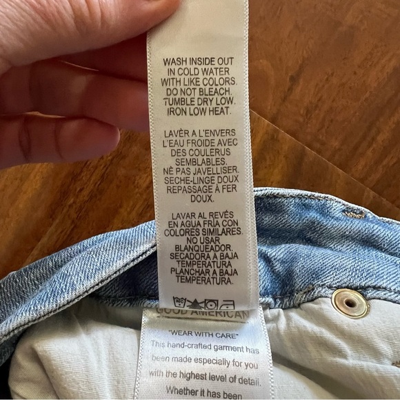 Good American Good Waist Crop Skinny Jeans Light Wash size 12 - Picture 6 of 8